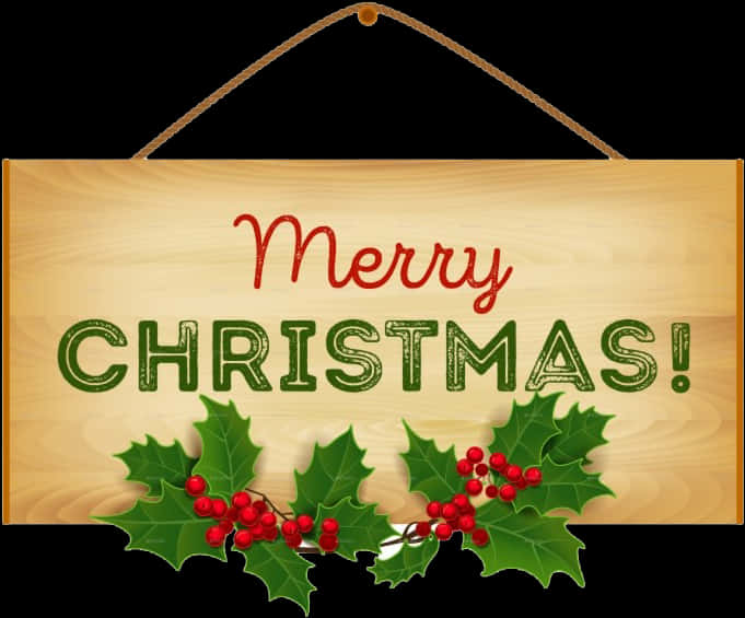 Merry Christmas Wooden Sign