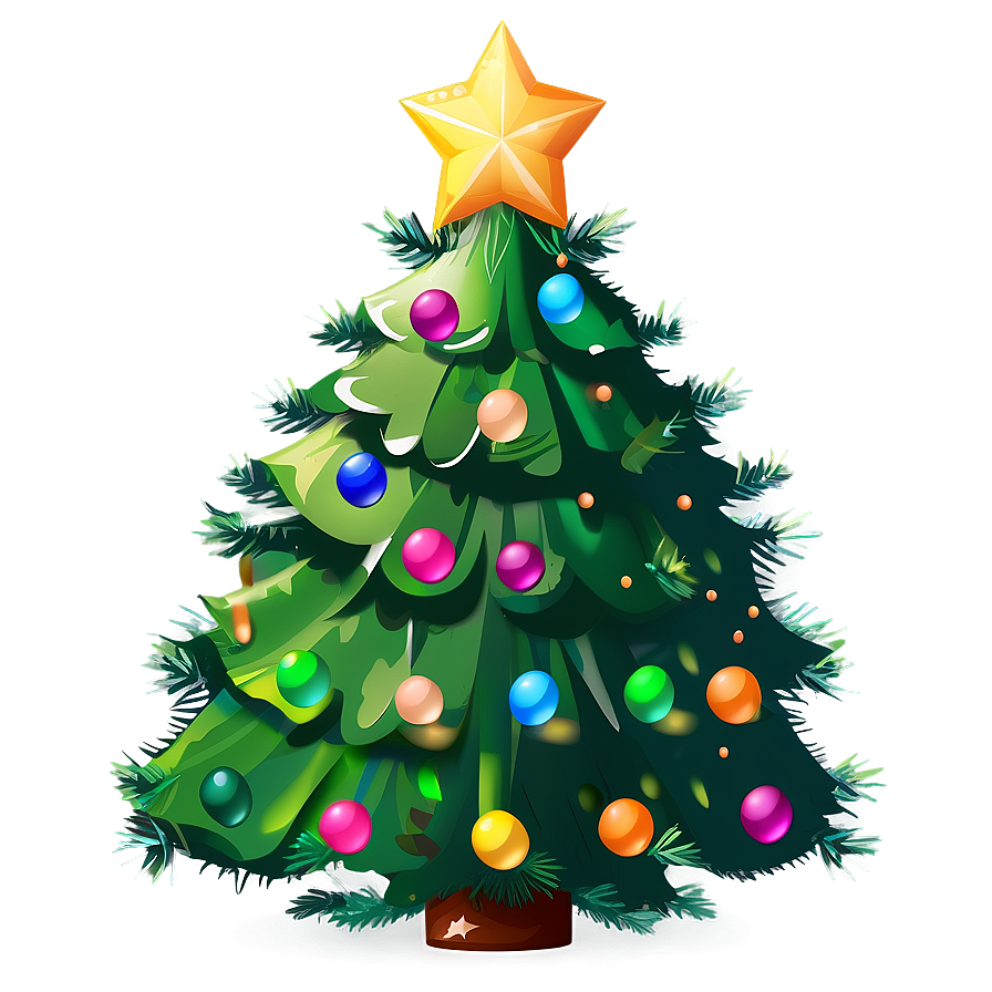 Merry Cute Christmas Tree Png 7