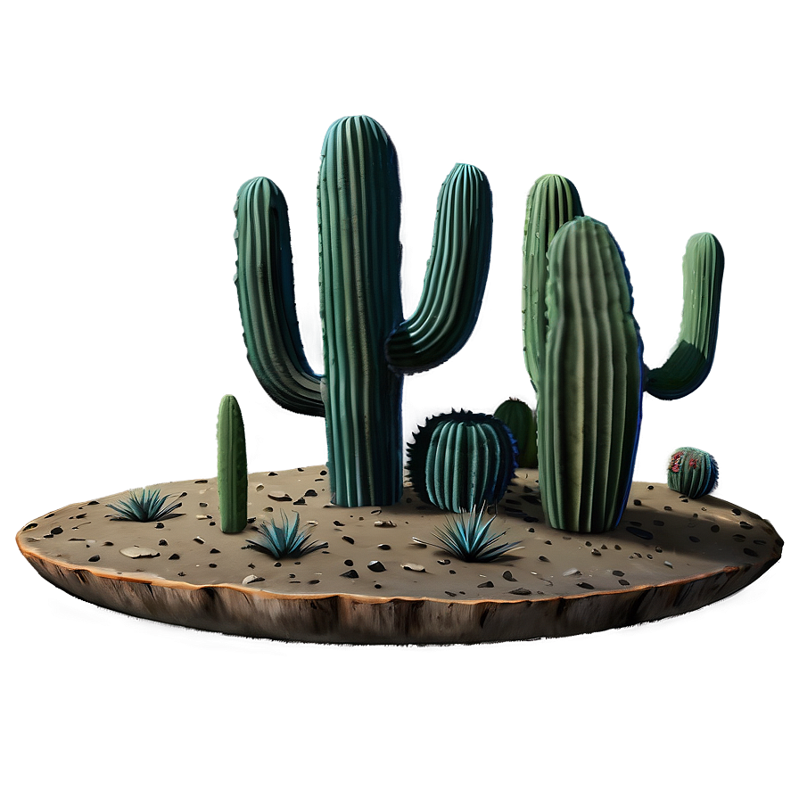 Mesa With Cacti Png Vhu7