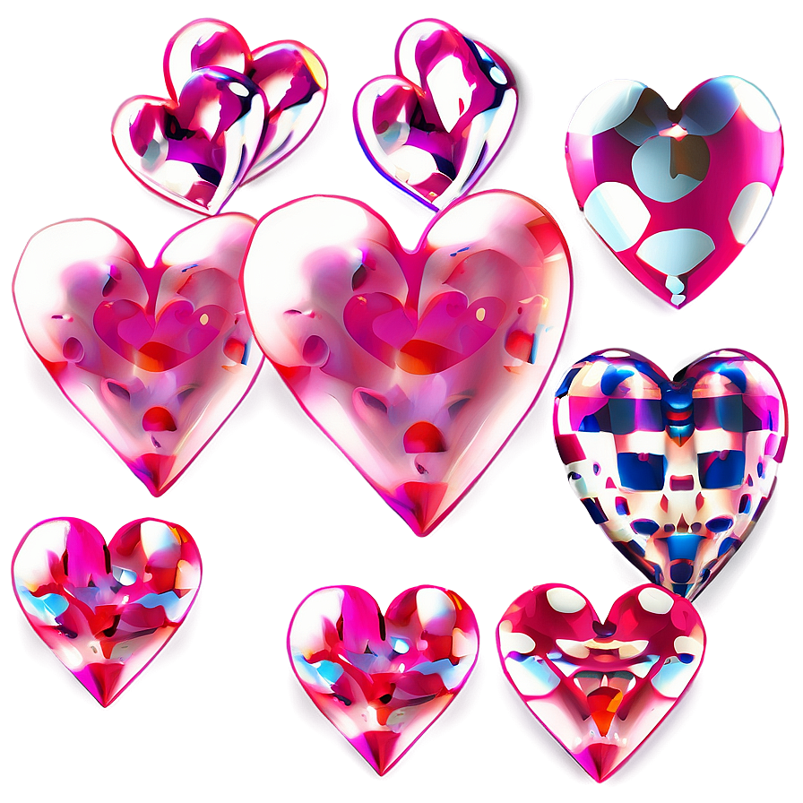 Mesmerizing Pink Hearts Png 06122024