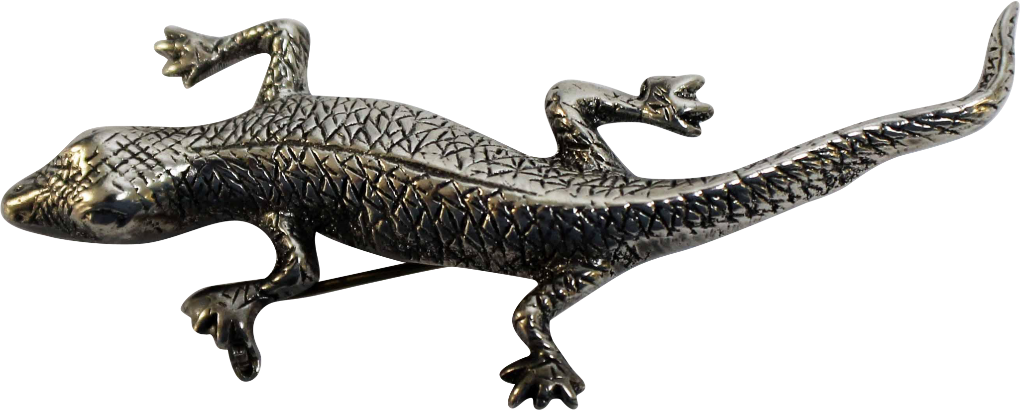 Metal Gecko Sculpture