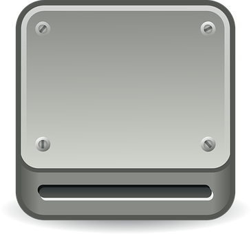 Metal Hard Drive Icon