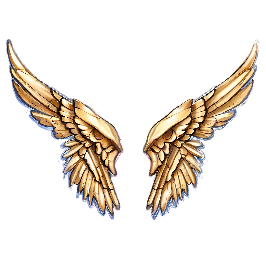 Metallic Angel Wings Sketch Png 21