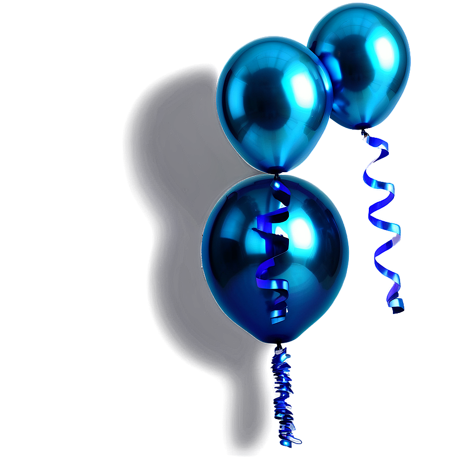 Metallic Blue Balloons Png 06122024