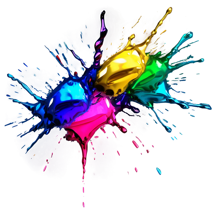 Metallic Color Splash Png Dls