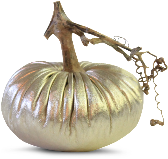 Metallic Golden Pumpkin Decor