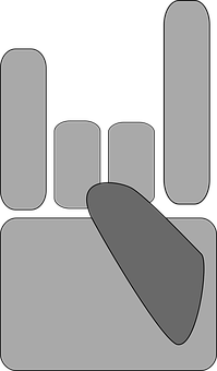 Metallic Hand Icon