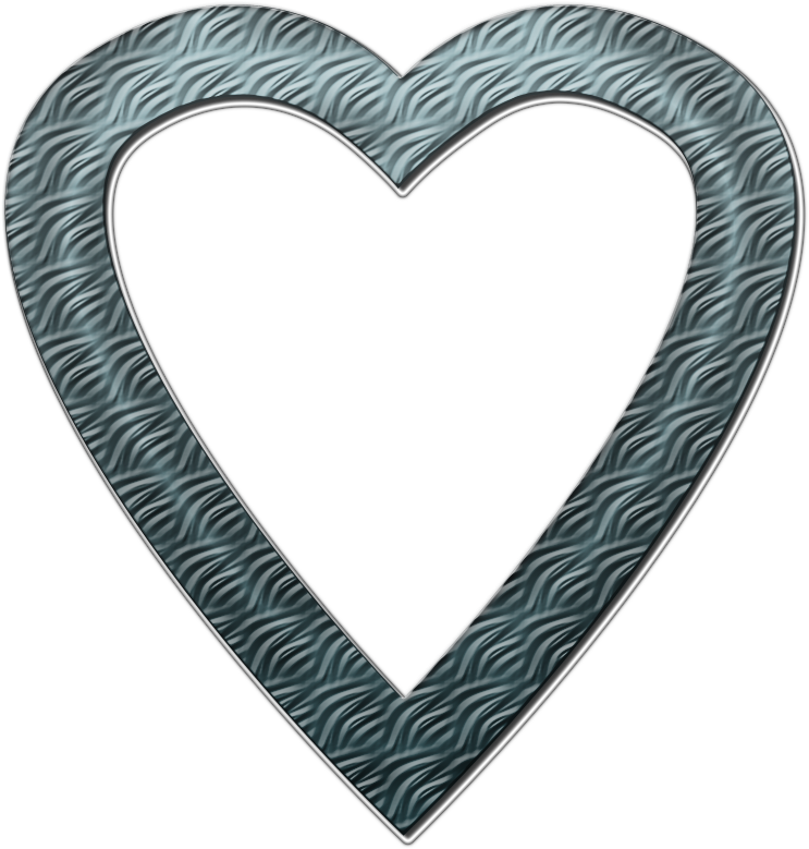 Metallic Heart Frame Texture