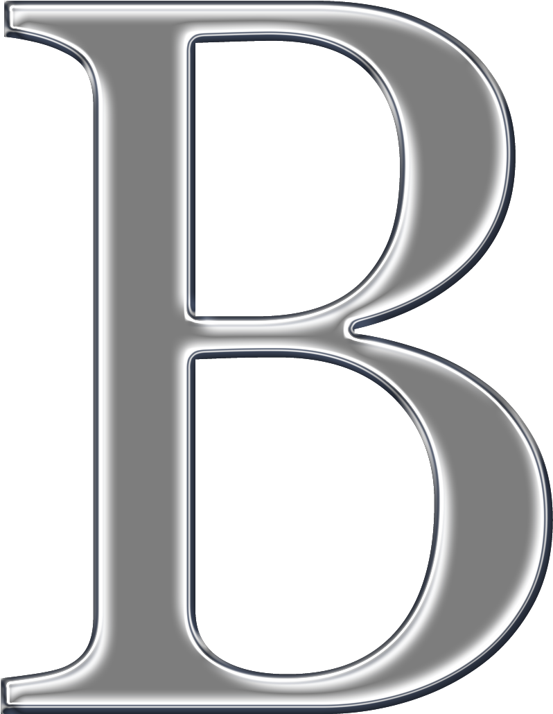 Metallic Letter B Graphic