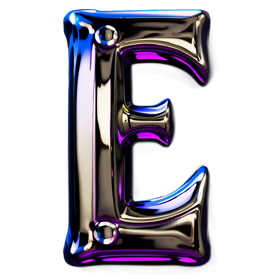 Metallic Letter E Png Kbt