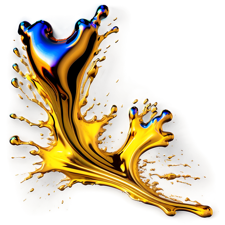 Metallic Paint Splash Png 13