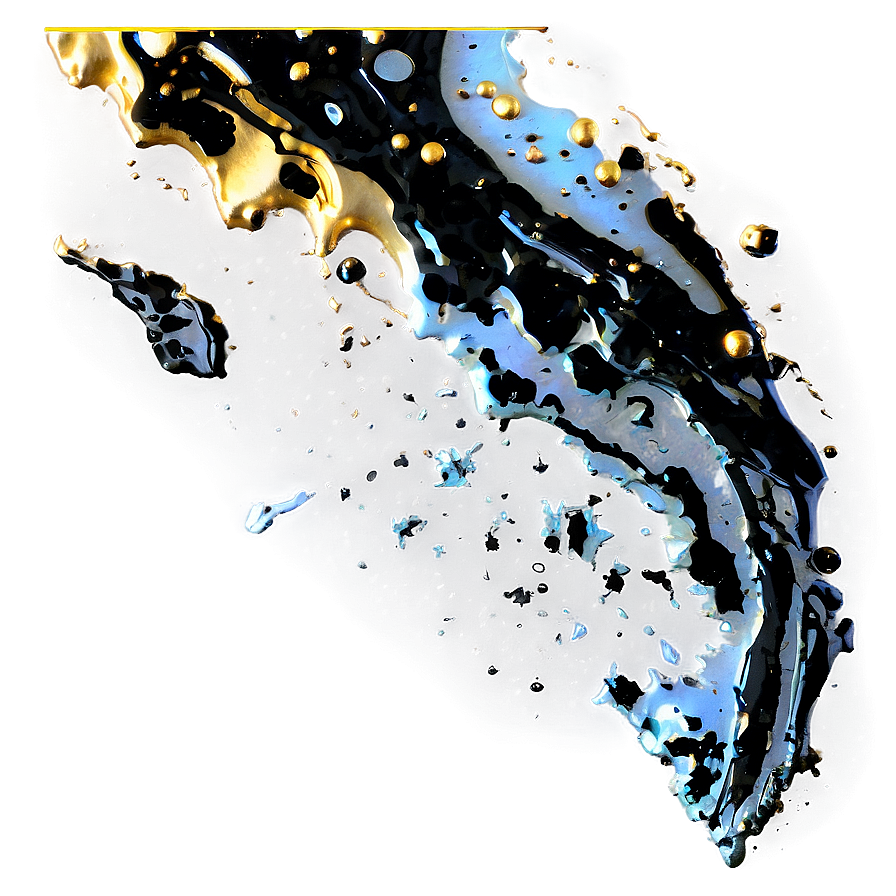 Metallic Paint Splatter Png Akj53