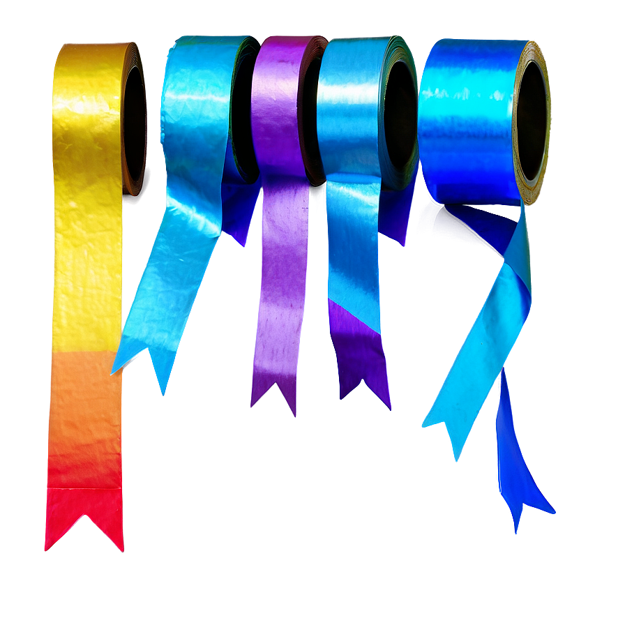 Metallic Party Streamers Png Xha53