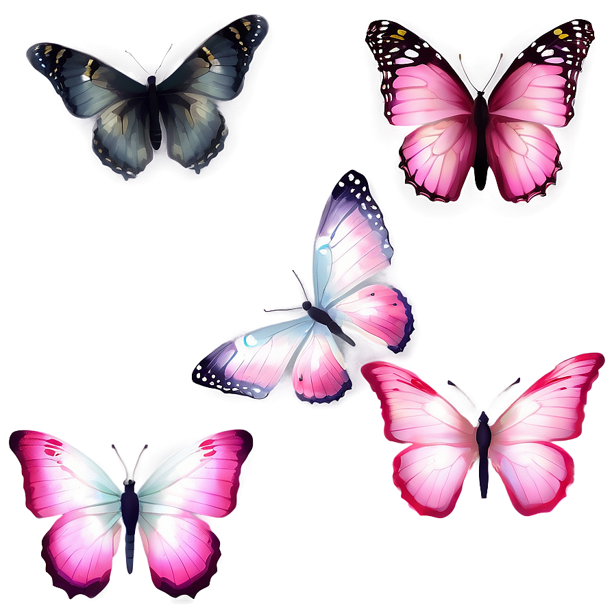 Metallic Pink Butterfly Png 05232024