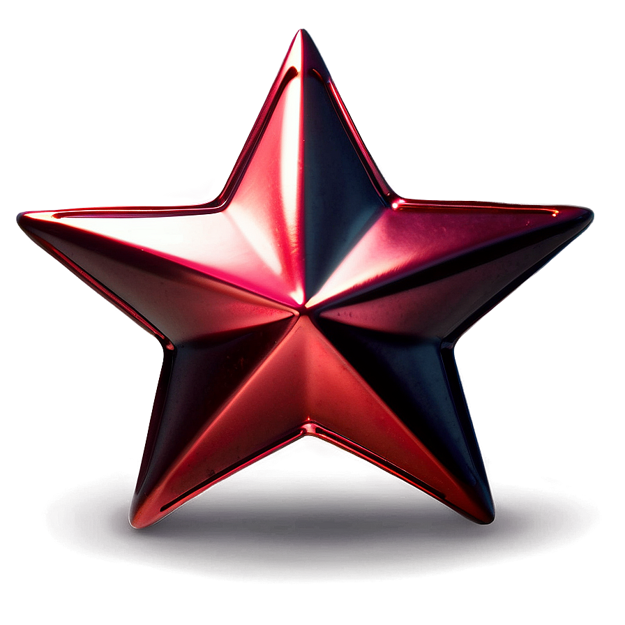 Metallic Red Star Png Piq