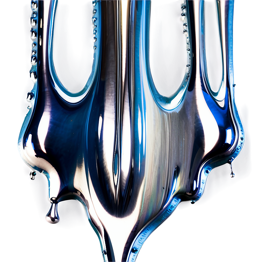 Metallic Silver Paint Drip Png Rcu