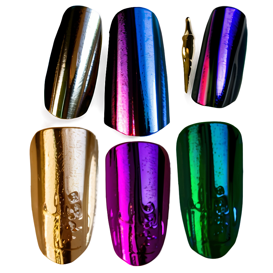 Metallic Single Acrylic Nail Png Mdc