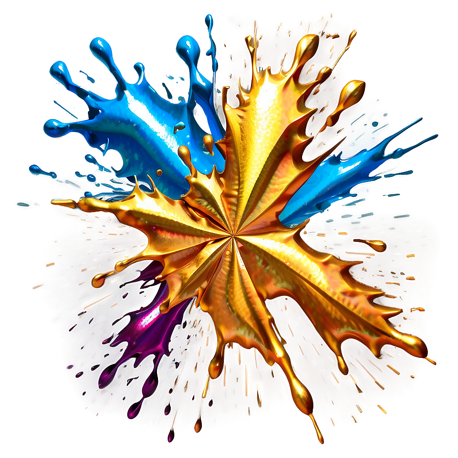 Metallic Splatter Shine Png 05042024