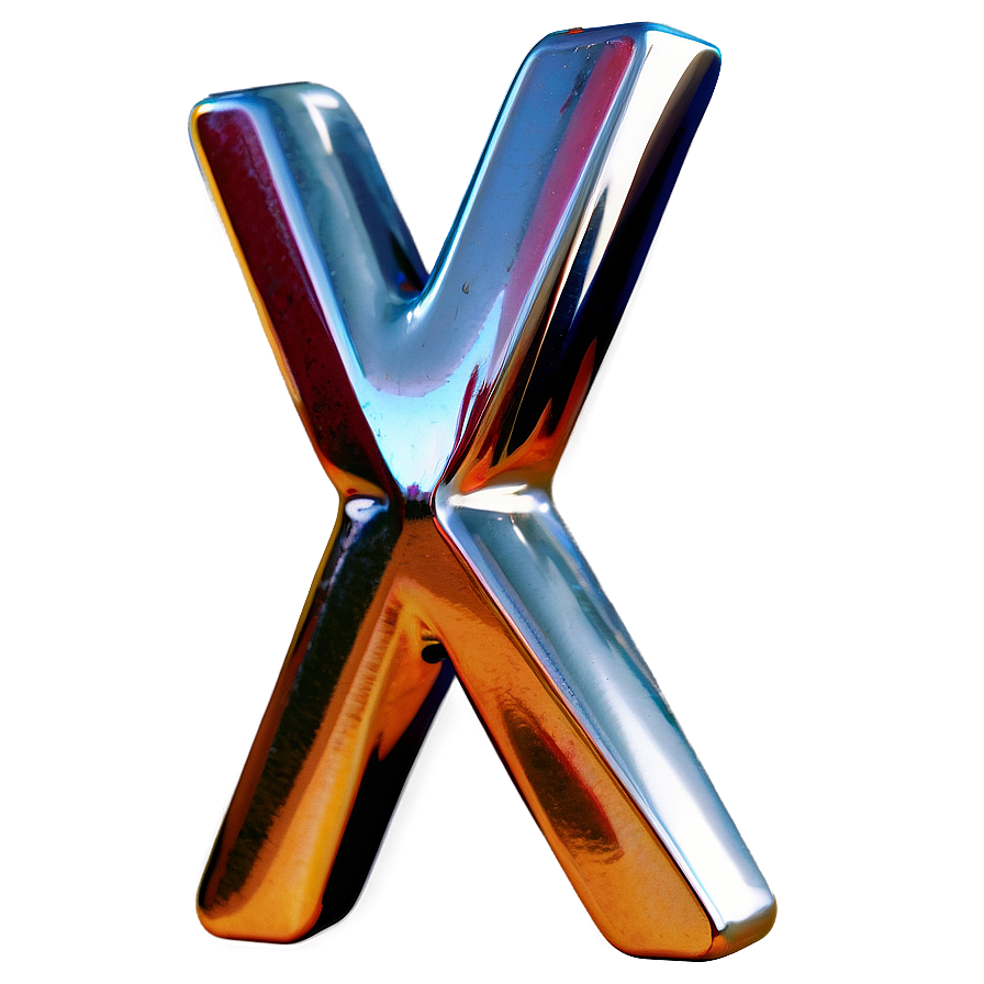 Metallic X Mark Png 05252024