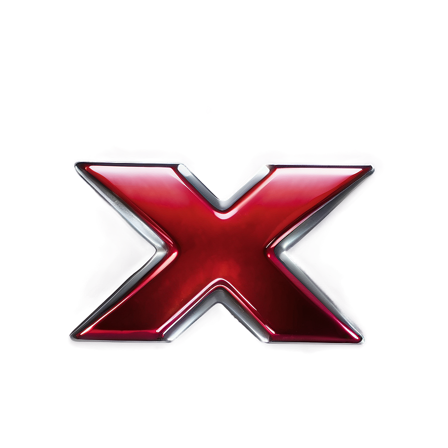 Metallic X Mark Png Xnv