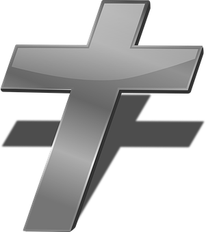 Metallic3 D Cross Graphic