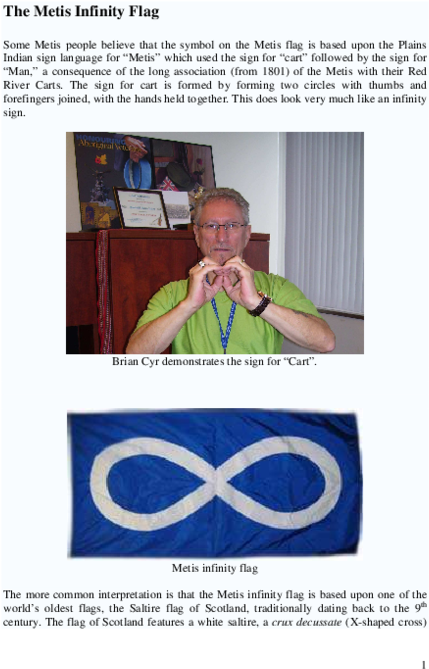 Metis Infinity Flagand Sign Language Demonstration