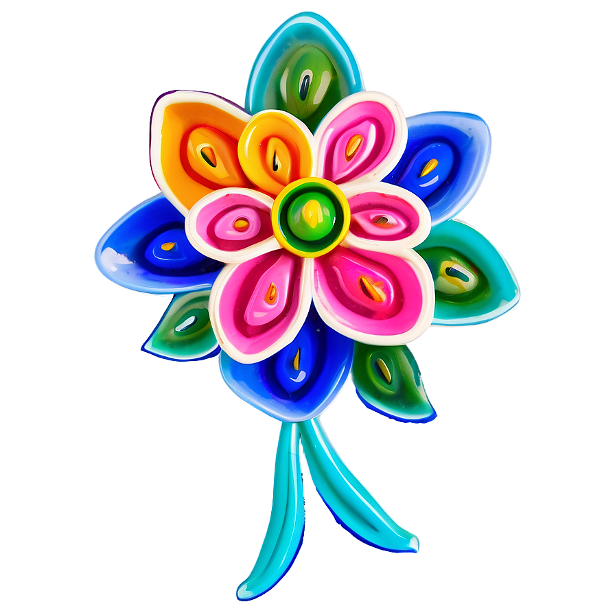 Mexican Ceramic Flowers Png 06202024