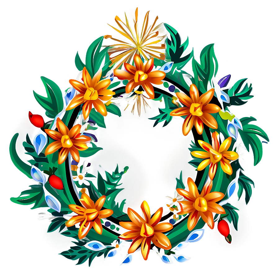 Mexican Floral Wreath Png Eeh64