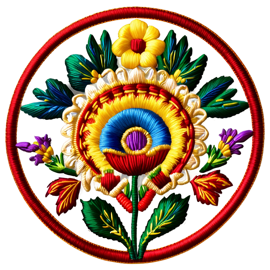 Mexican Flower Embroidery Designs Png 06202024