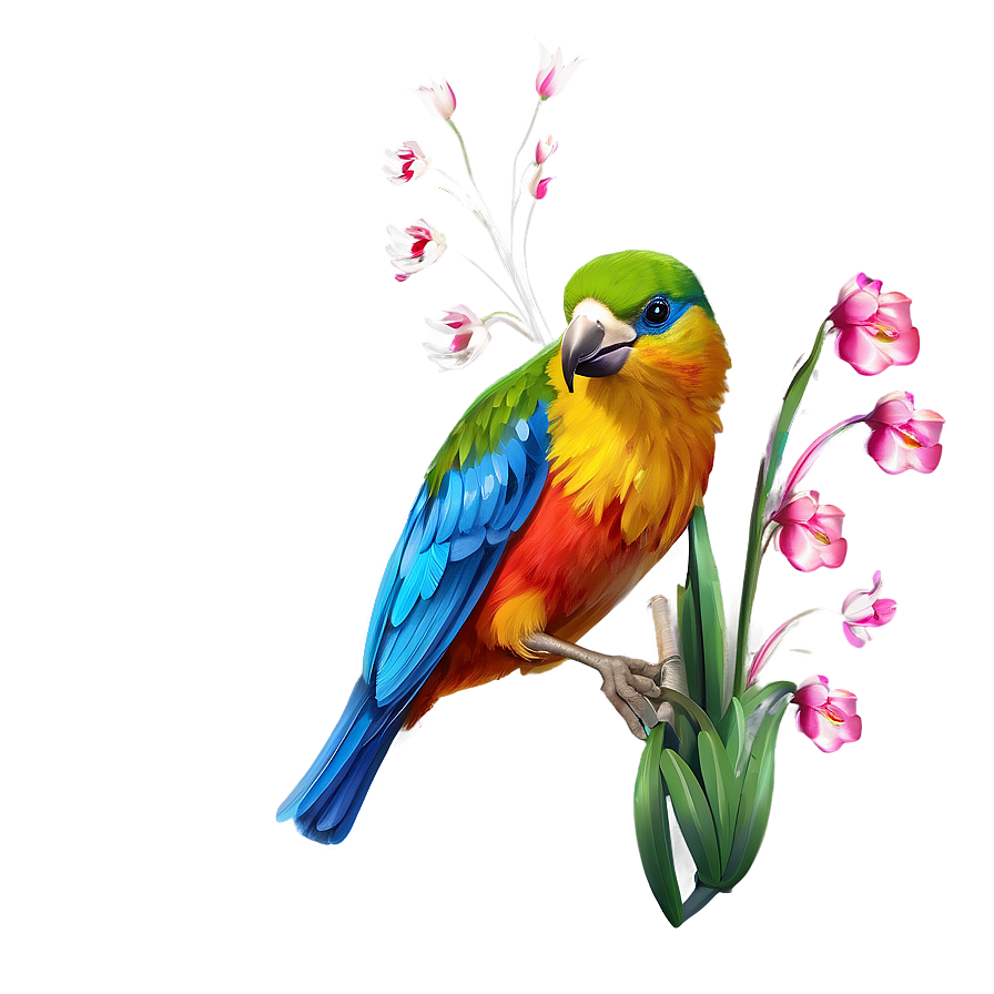 Mexican Flowers And Birds Png Dil