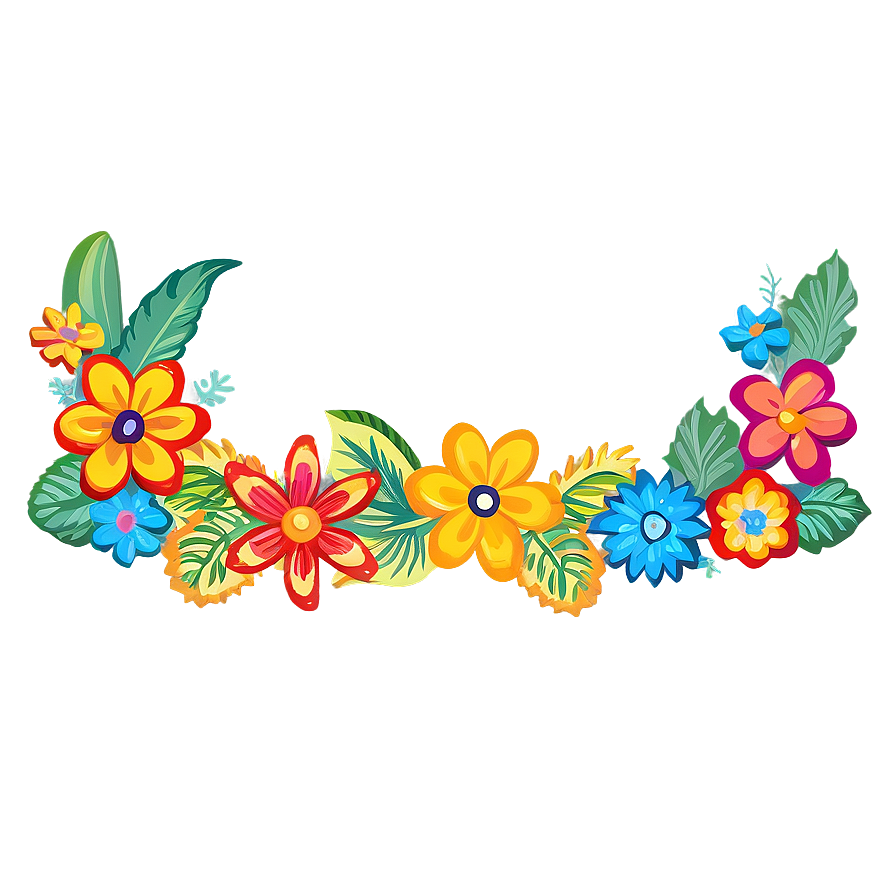 Mexican Flowers Fiesta Decor Png Jee71