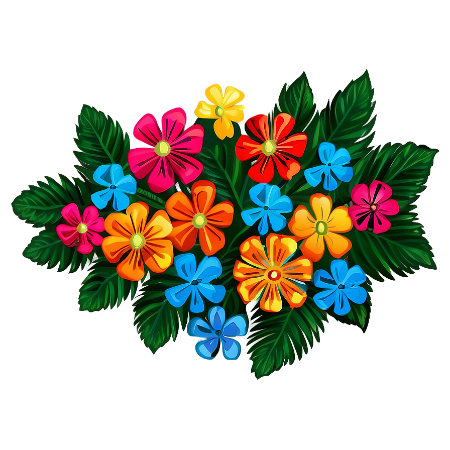 Mexican Flowers Pattern Png Wqn