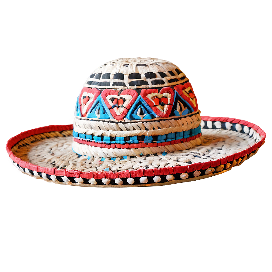 Mexican Hat With Cultural Motifs Png Pgo