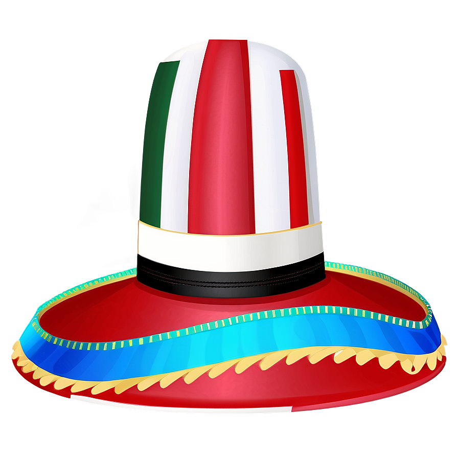 Mexican Hat With Ribbons Png 24