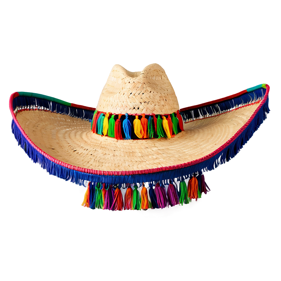 Mexican Hat With Tassels Png Vxn