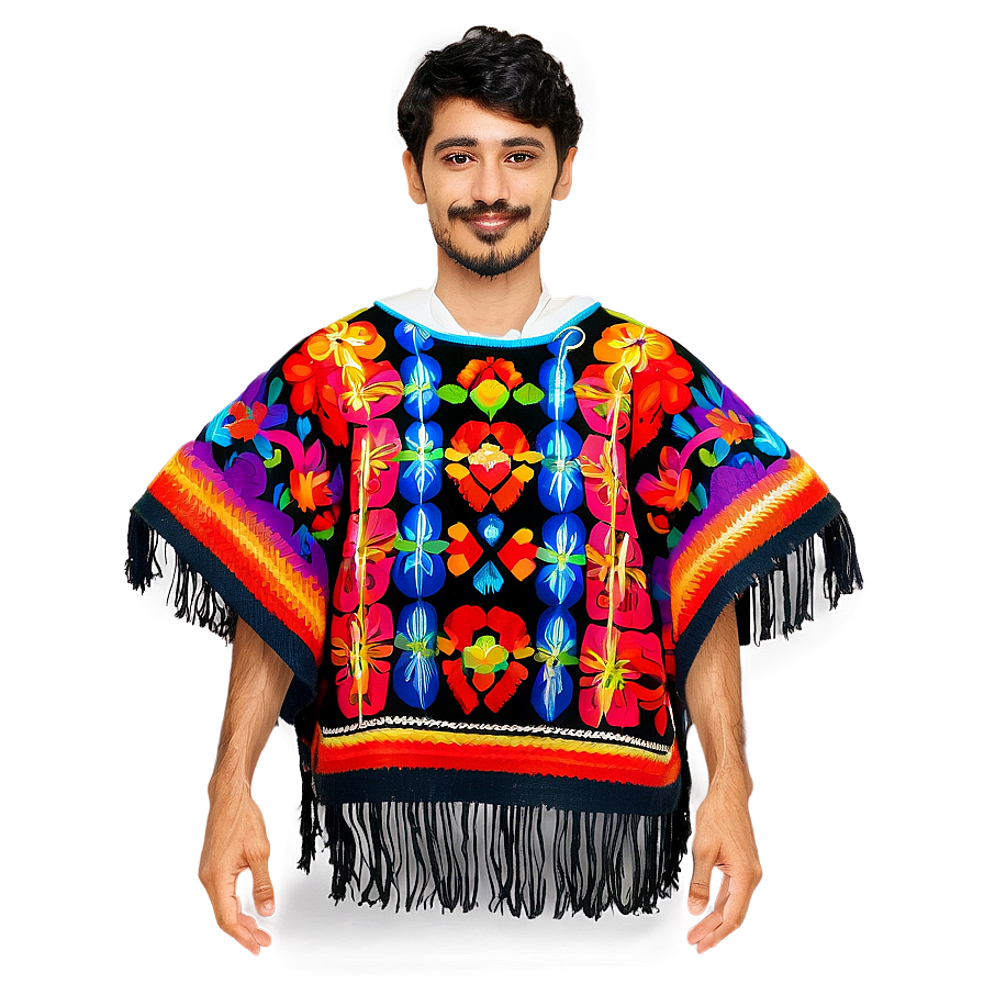 Mexican Poncho Fiesta Wear Png 73