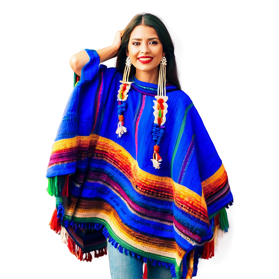 Mexican Poncho Fiesta Wear Png Ocv