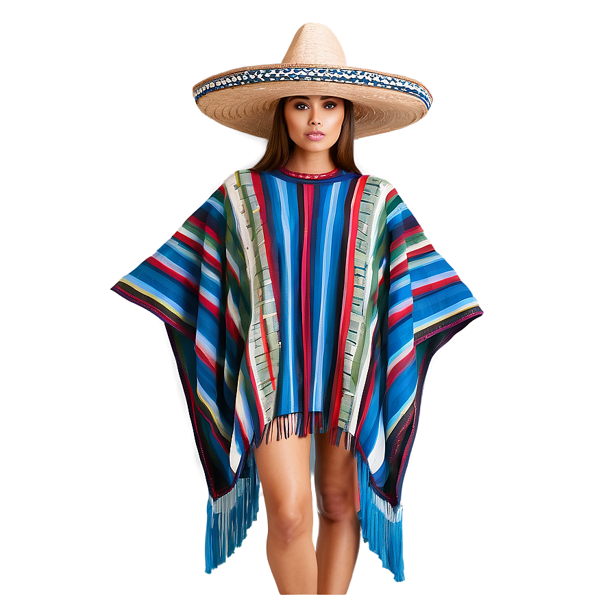 Mexican Poncho Inspired Look Png Yqf