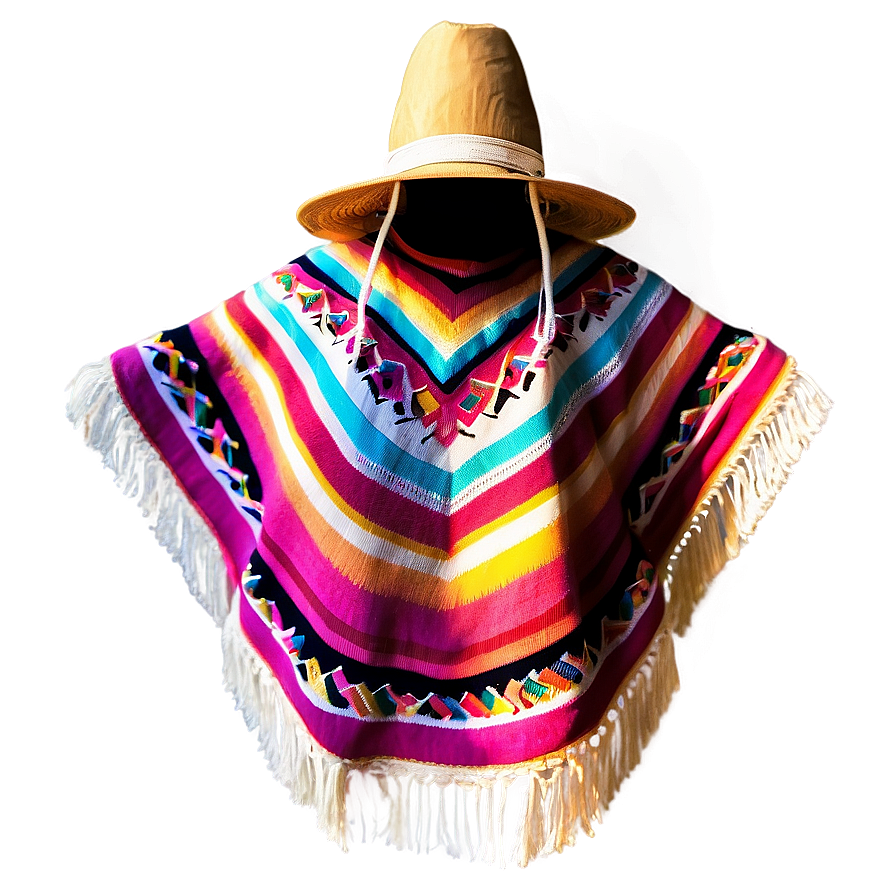 Mexican Poncho With Fringe Png 06282024