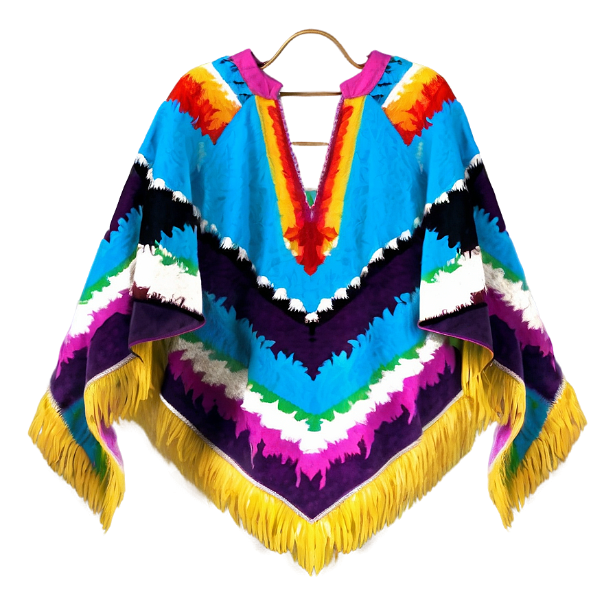 Mexican Poncho With Fringe Png Kvd79