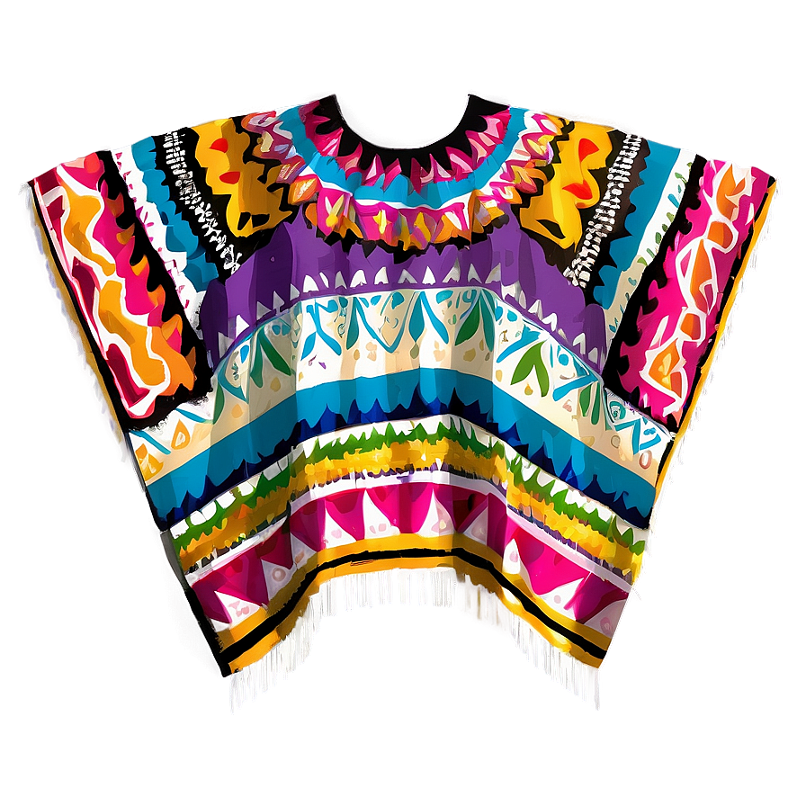 Mexican Poncho With Intricate Design Png 06282024