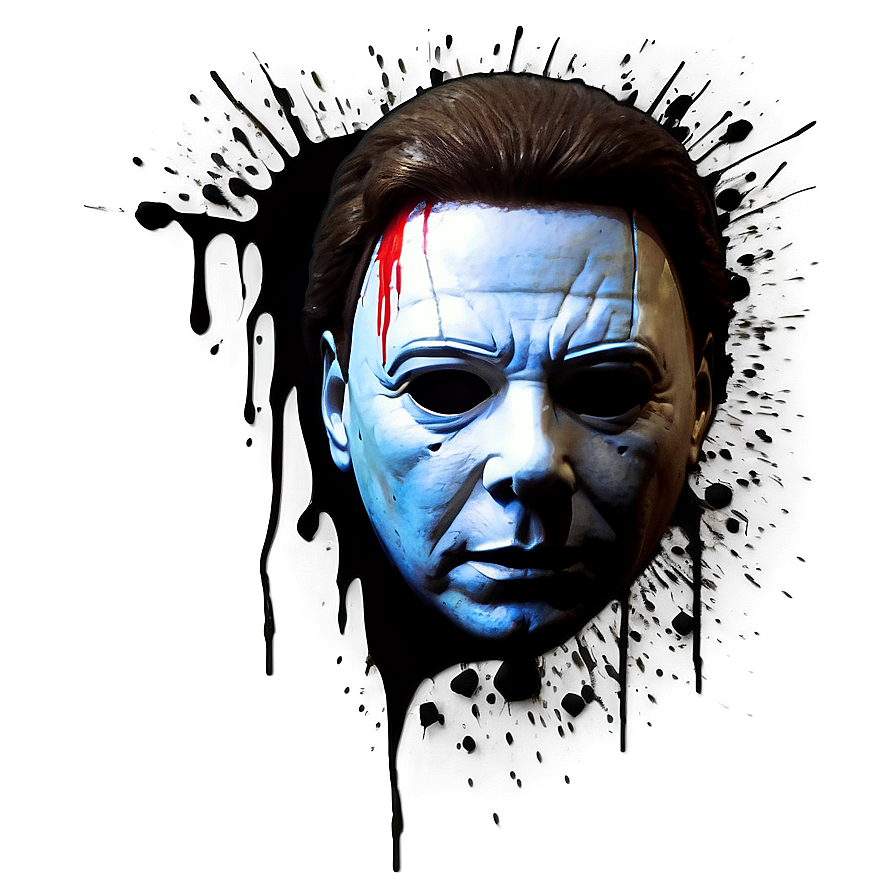 Michael Myers Face With Blood Splatter Png 06292024