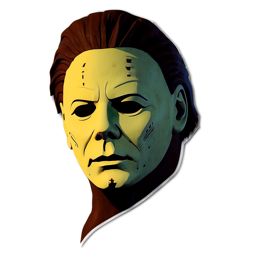 Michael Myers Stylized Face Graphic Png 24