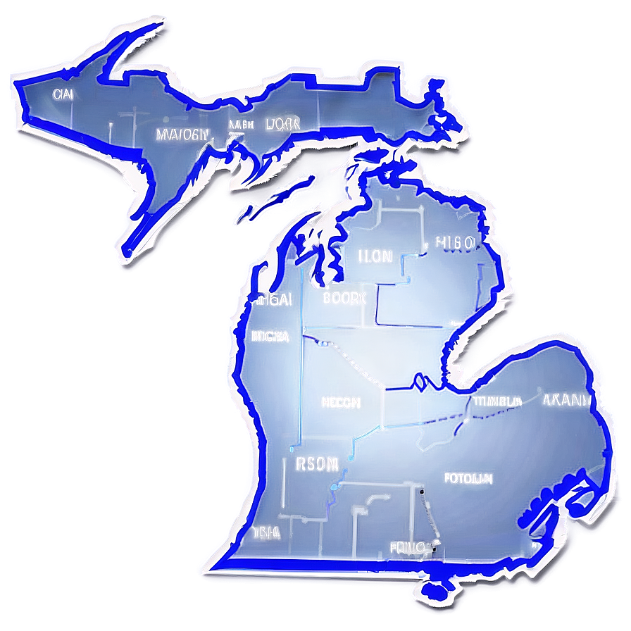 Michigan Map Outline Png Ata Image