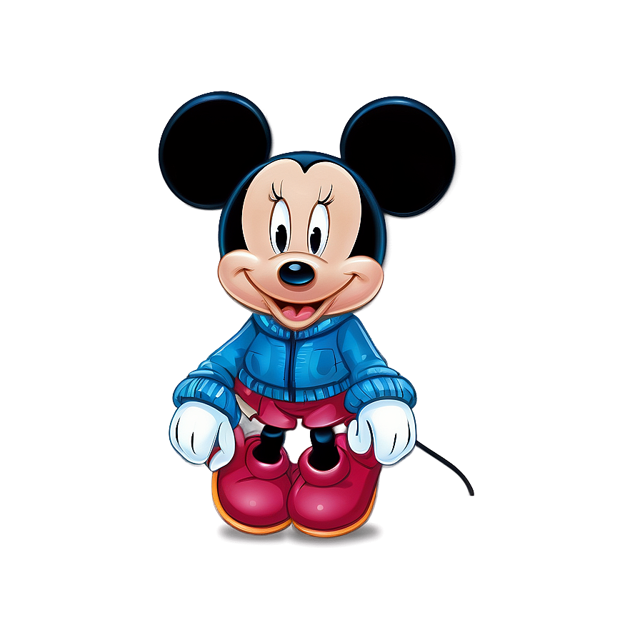 Mickey And Minnie Cozy Winter Png Scl14