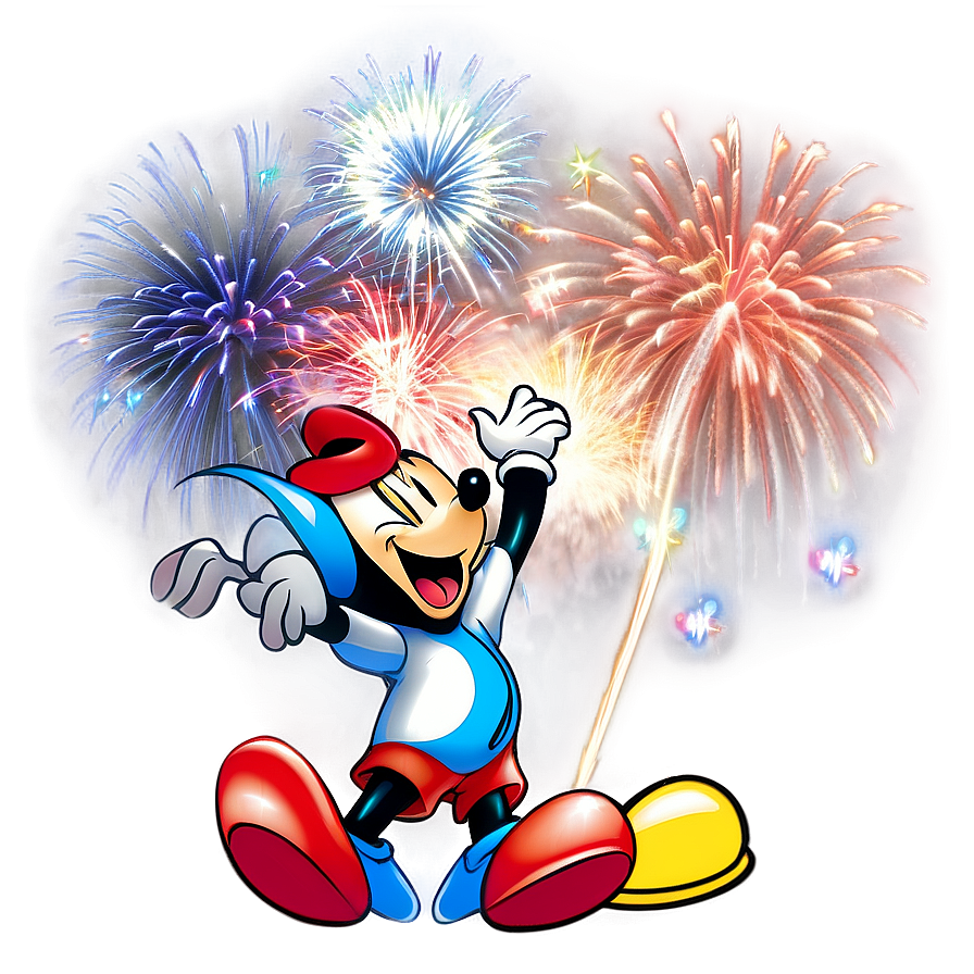 Mickey And Minnie Fireworks Png Vmq12