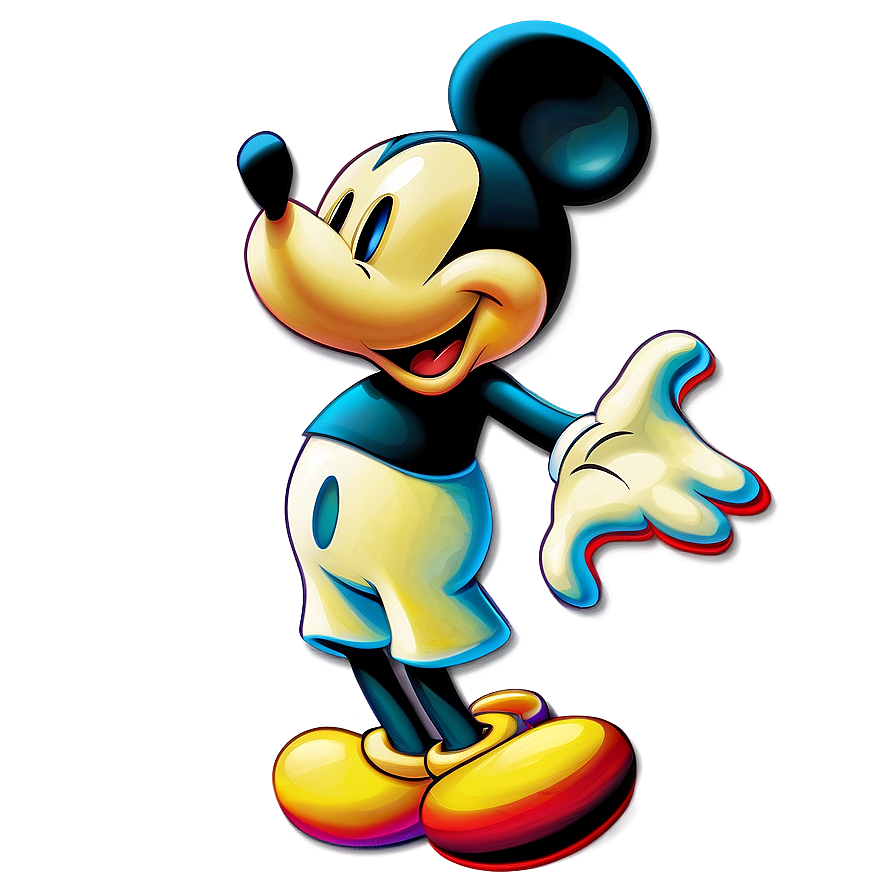 Mickey Mouse Colorful Artwork Png Svy92