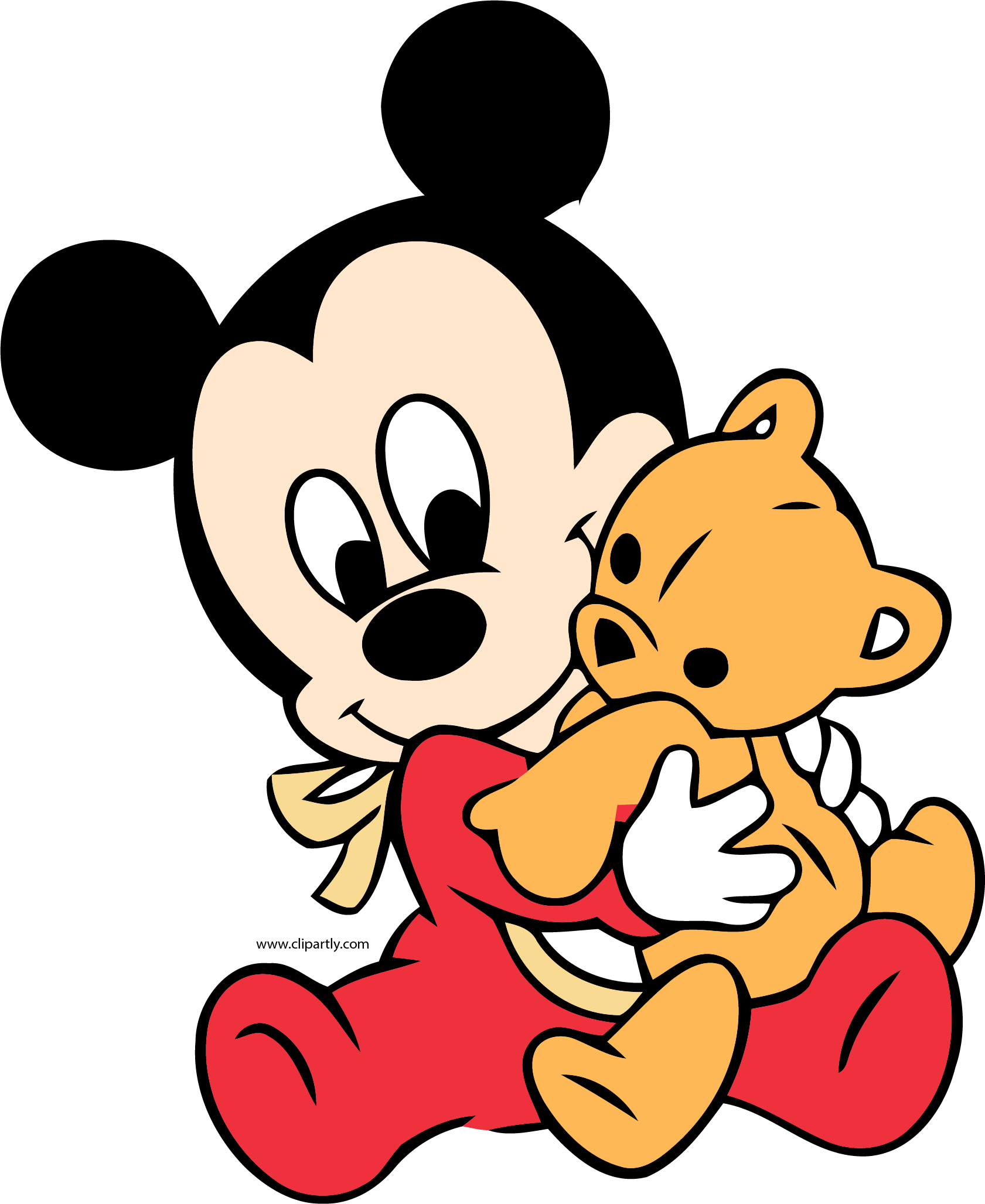 Mickey_ Mouse_ Hugging_ Teddy_ Bear