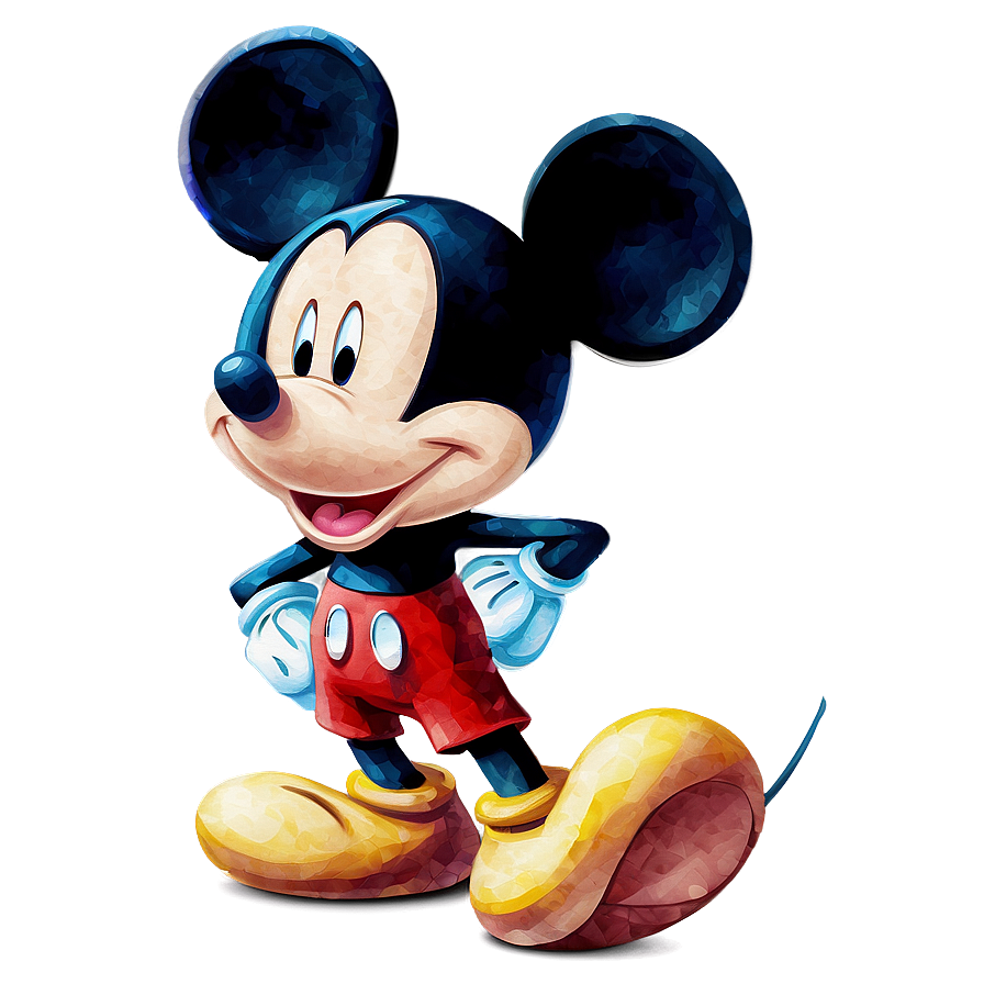 Mickey Mouse Watercolor Effect Png 64