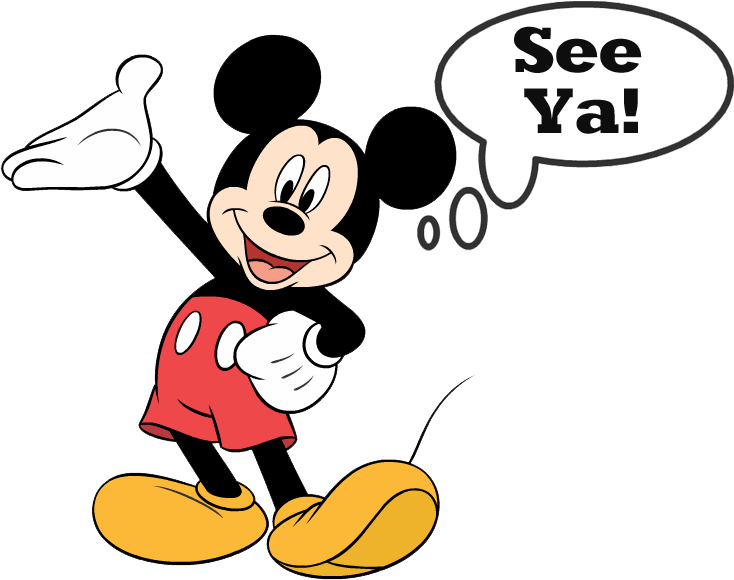 Mickey Mouse Waving Goodbye